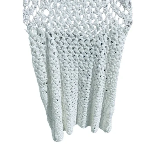 ✌🏻sold✌🏻FLOOK. Crochet Boho Cover Up Dress Size Medium Short Mini - Picture 12 of 15